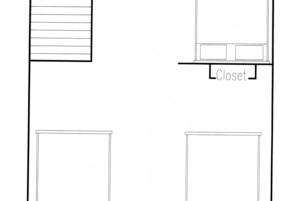 Upstairs floorplan for unit 409