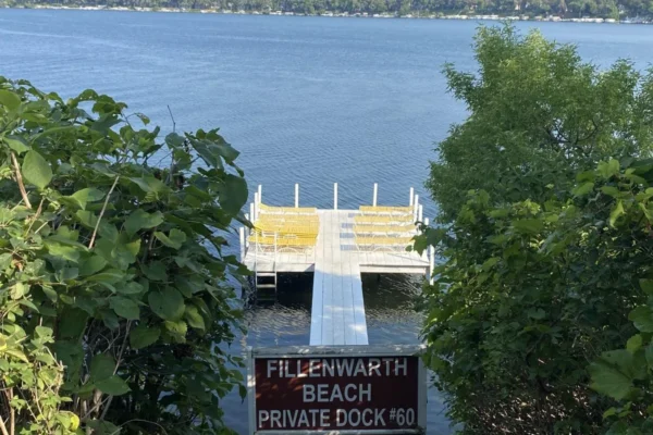 View of the private lakeside dock