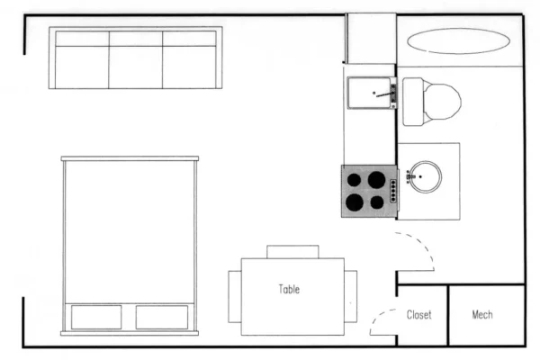 Floorplan for 144 and 148