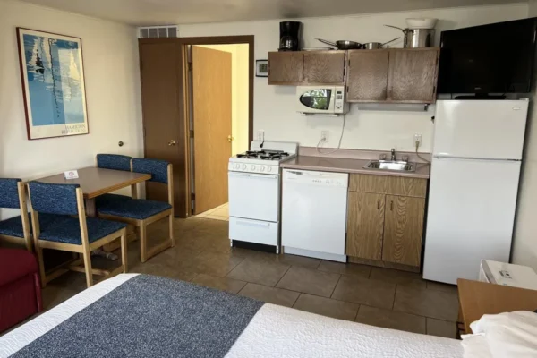 View of Kitchen and Dining Table