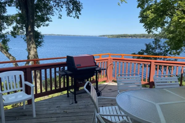 View of the lake from the deck