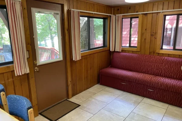 View of the sofa sleeper in the living area