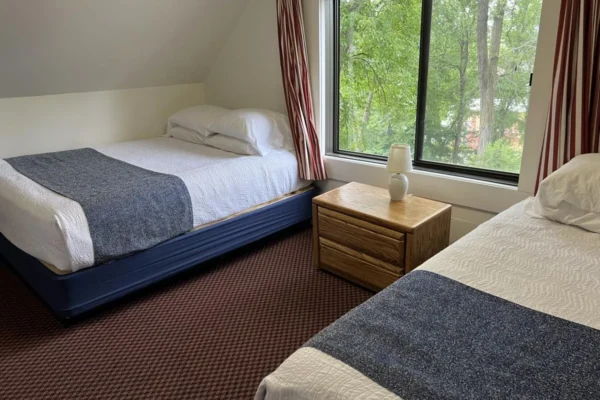 Upstairs bedroom with two queen beds