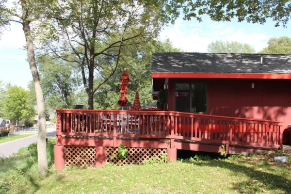 View of 413 patio looking