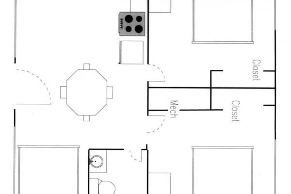 Floorplan for units 423 and 424