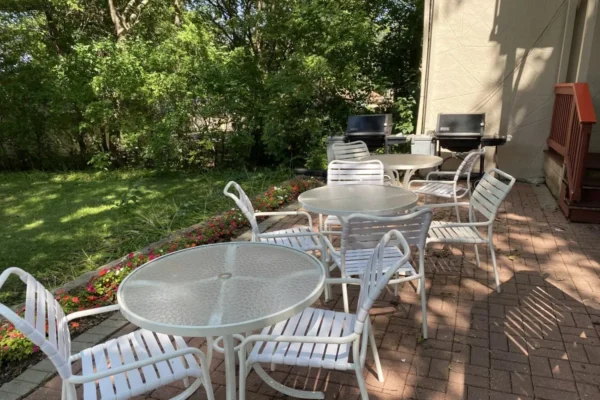 View of the common patio area