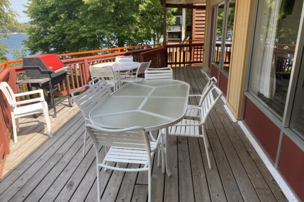 View of the nonsmoking patio on the upper level